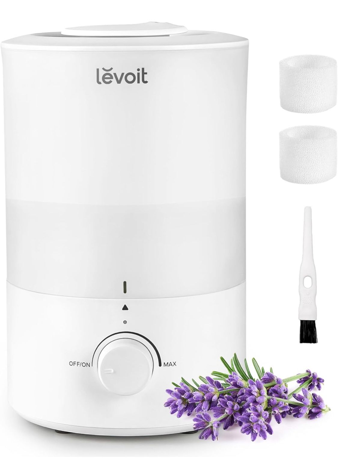 LEVOIT Humidifier for Bedroom, Quiet (3L Water Tank) Cool Mist Top Fill Essential Oil Diffuser with 25Watt for Home Large Room, 360° Nozzle, Rapid Ult