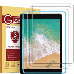3 Pack Screen Protector for iPad 6th 5th Generation, Tempered Glass Screen Protector