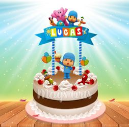 Pocoyo Birthday Cake Topper customized