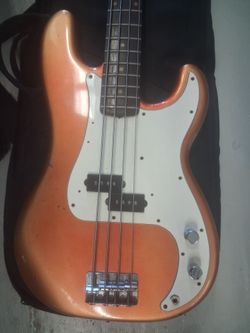 "1974 Fender Precision Bass - Player Grade Vintage - Metallic Orange Refin - Serial 618741"