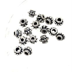 SV14 Sterling Silver Bali Beads- 4 Beads