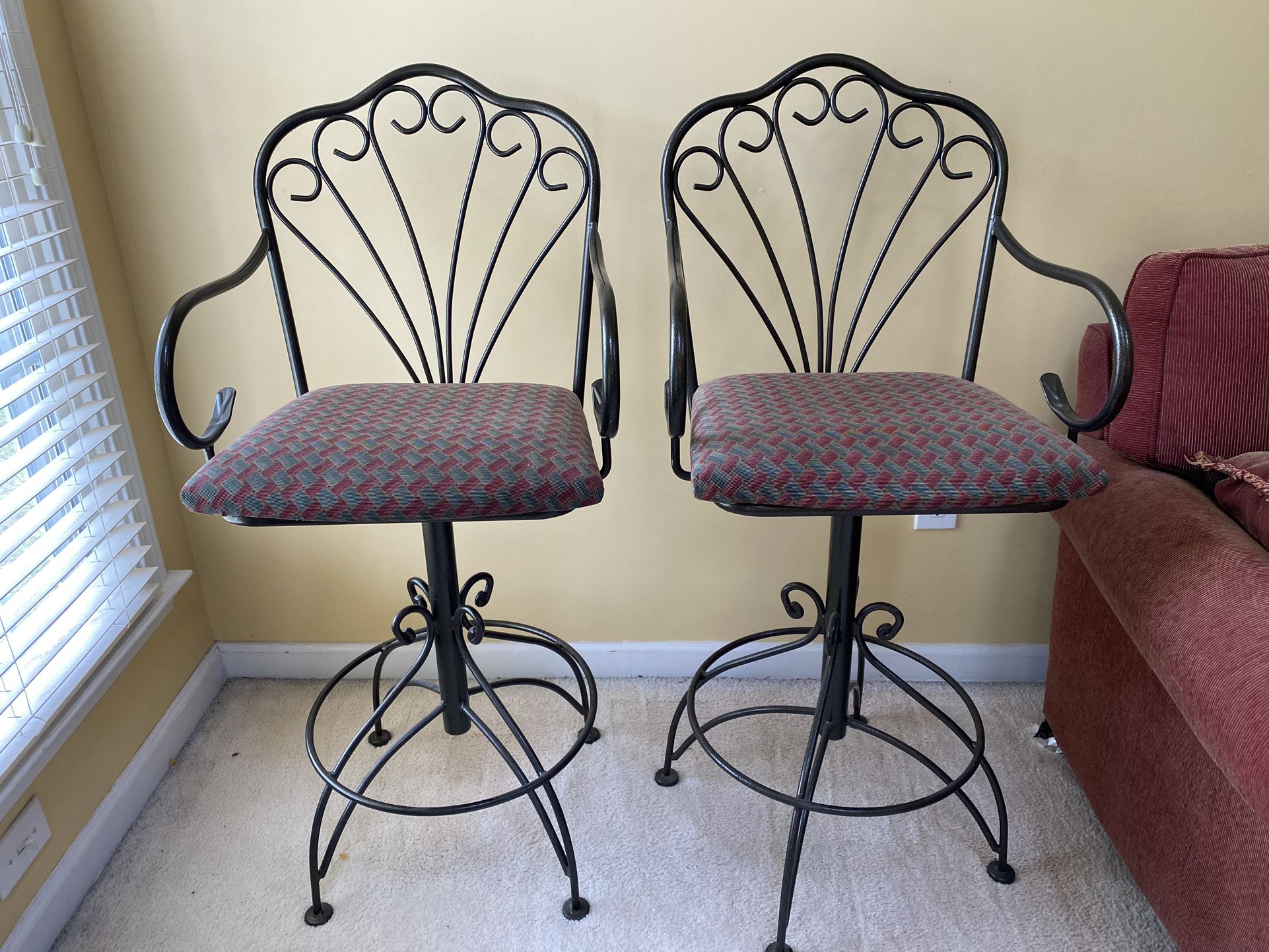 Set Of Metal Bar Stools