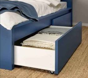 Ikea Malm Blue Storage Drawers