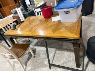 Table. Solid. In good shape.42”x 66” x 30” tall