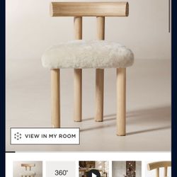  CB2 Shearling Perle Chairs  By Goop Set Of 2 For $450 