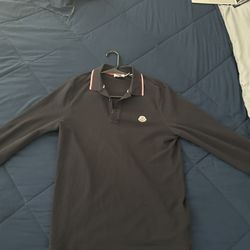Moncler Long Sleeve Polo Sz Small 