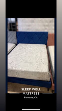 Full size bed frame with mattress mattress included