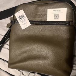 COACH CROSSBODY GUNMETAL GREEN