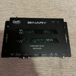 Binary 900 Series 4K Media over IP (MoIP) Receiver with Audio Downmixing