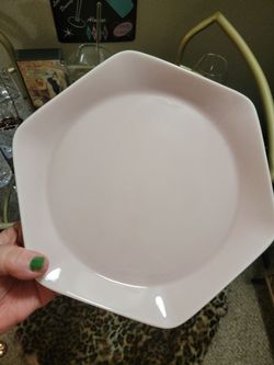 IKEA light pink salad plates, 4
