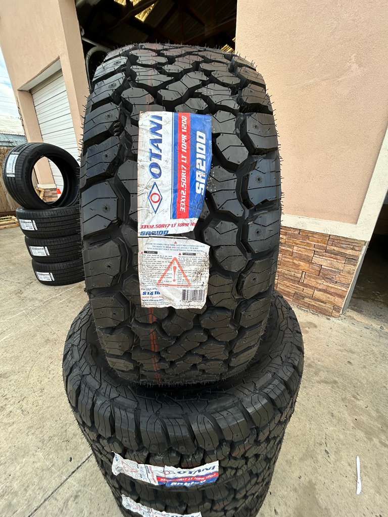 33x12.50R17 Set of four Otani A/T tires with free Installaiton 33-12.50-17