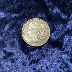 1889 S Morgan Silver Dollar AU Beautiful Toning, Semi Key Date