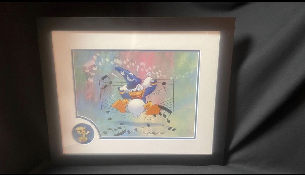 Disney Mickeys PhilHarmagic Donald Duck Framed Limited Edition Print and Pin 2003