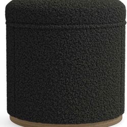 Round Ottoman with Storage, Small Ottoman Foot Rest.