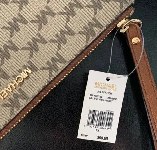 Michael Michael Kors Bags Michael Kors Jet Set Logo Coated Canvas Pouch