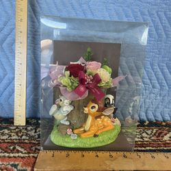 Disney Bambi Sculpture With Real Flowers 