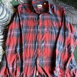 Original Weatherproof Vintage 2XL Navy/Red Shirt
