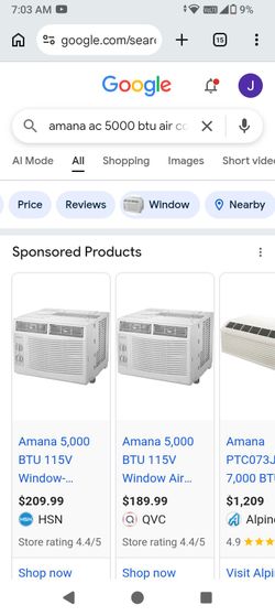 Amana 5000 btu air conditioner
