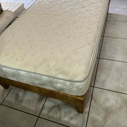 Twin Platform Bed Solid Wood - Good Condition