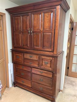 Large Mission Style Wood Armiore.
