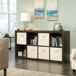 Multiple Different Setups Sauder Stow-away 8-Fabric Cube Storage, Smoked Oak Finish Model 421547