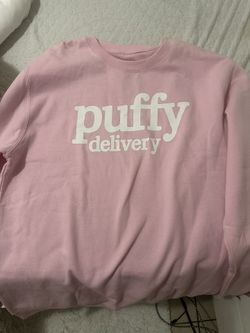 puffy cannabis delivery crewneck sweatshirt