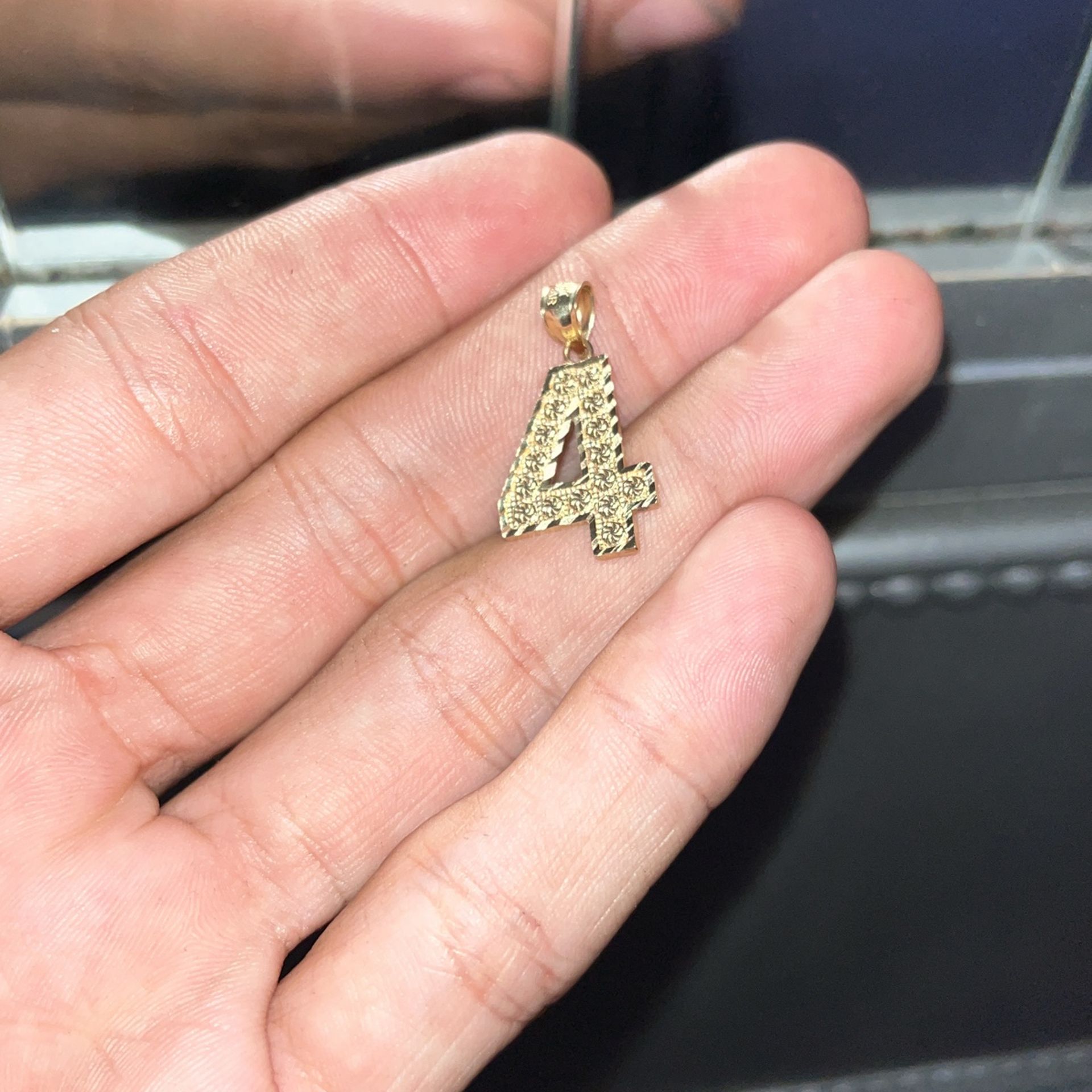10k Gold 4 Pendant Real 10k Gold
