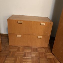 Wood File Cabinet 