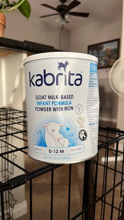 Kabrita goat milk based infant formula powder with iron.