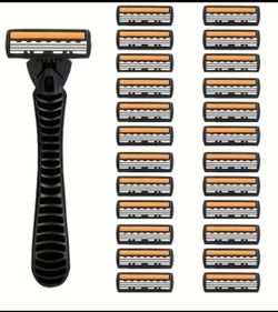NEW 1 Razor Handle With 24 Replacement ( UNOPENED )