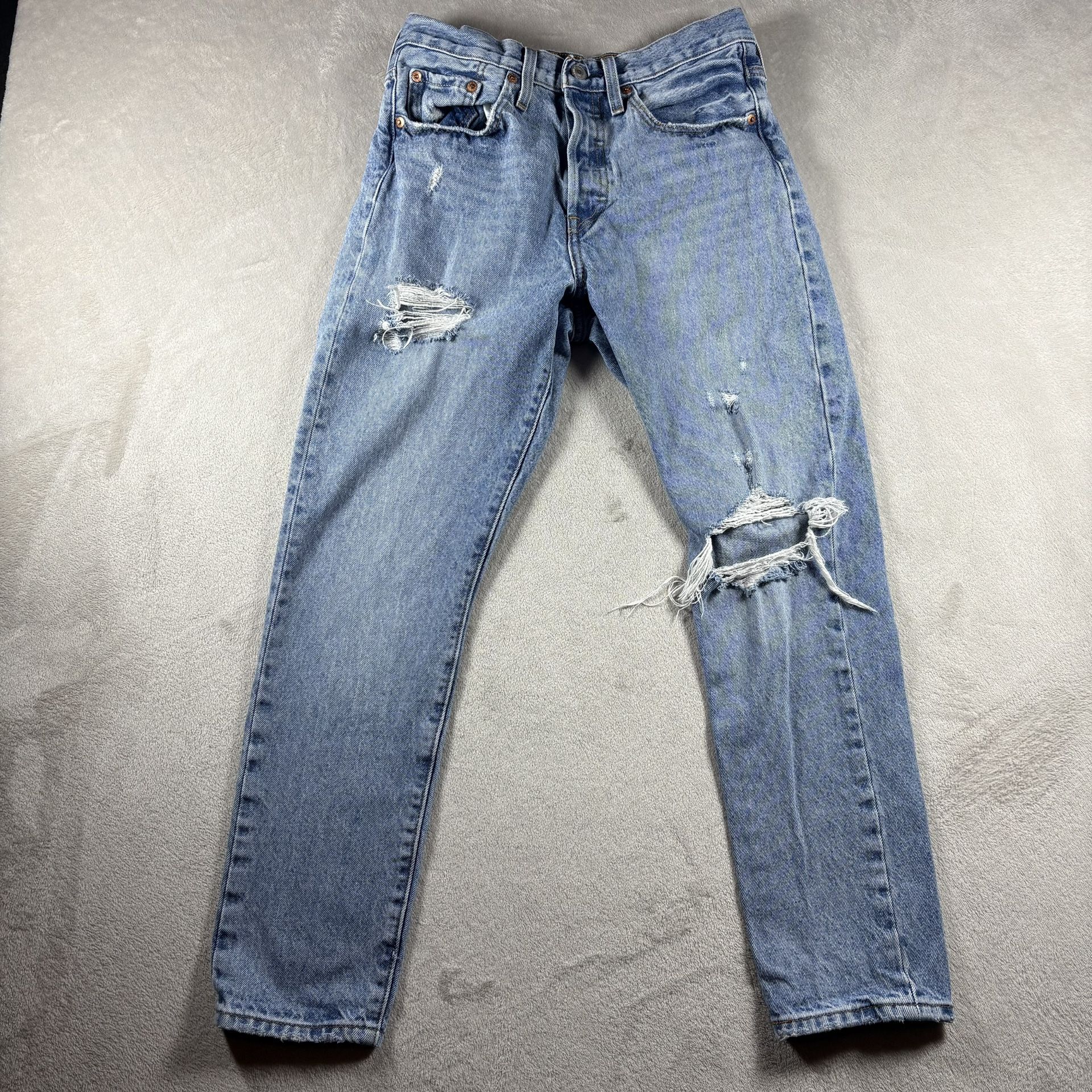 Levi’s Premium 501 Women’s Size 27x28 Blue Wash Jeans denim Y2K #1A