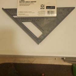 Hyper Tough 7-Inch Framing Rafter Square, Durable Plastic Triangle Quick Square Tool