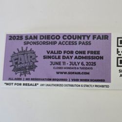 San Diego County Fair Admission Ticket
