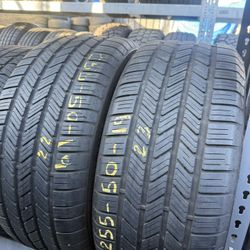 19” tires goodyear 255/50/19 with free installation $130 both