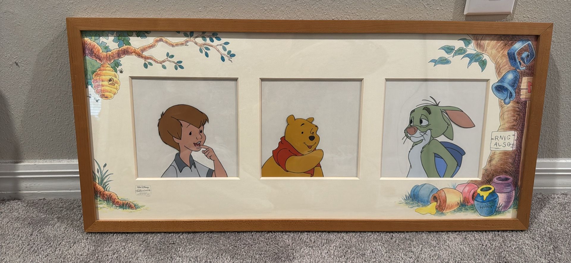 🌟 Rare Walt Disney Animation Art – “The New Adventures of Winnie the Pooh” – Limited Edition with COA 🌟