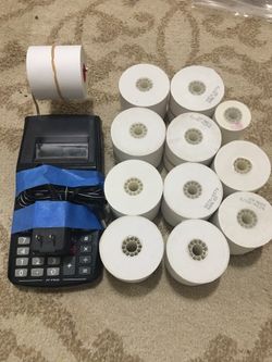 Mini calculator with printable receipts.