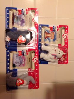 1996 Ty Teenie Beanie Babies American Trio