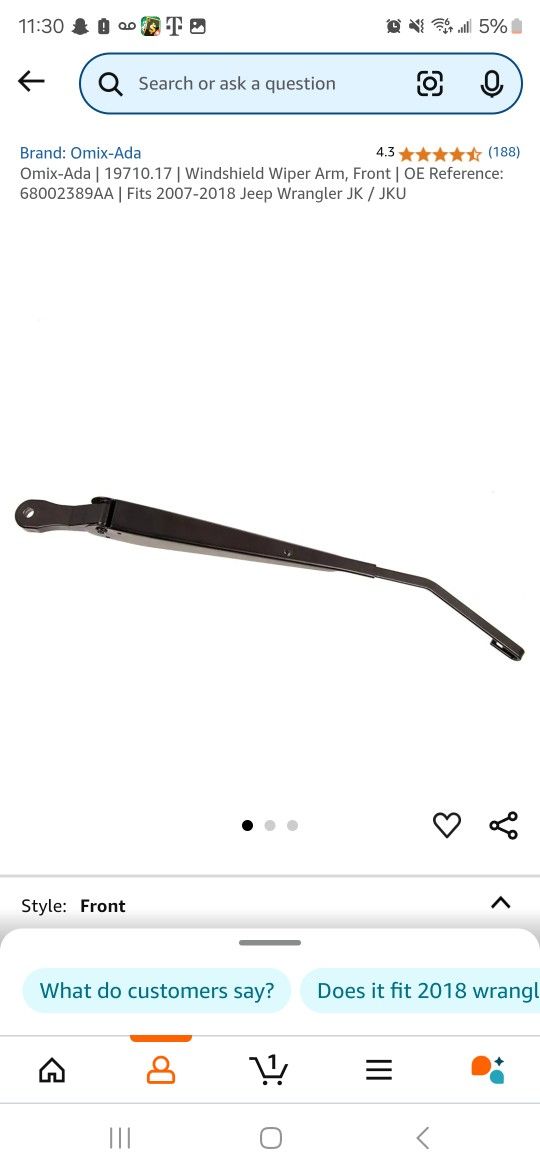 Jeep Wrangler Windshield Whiper