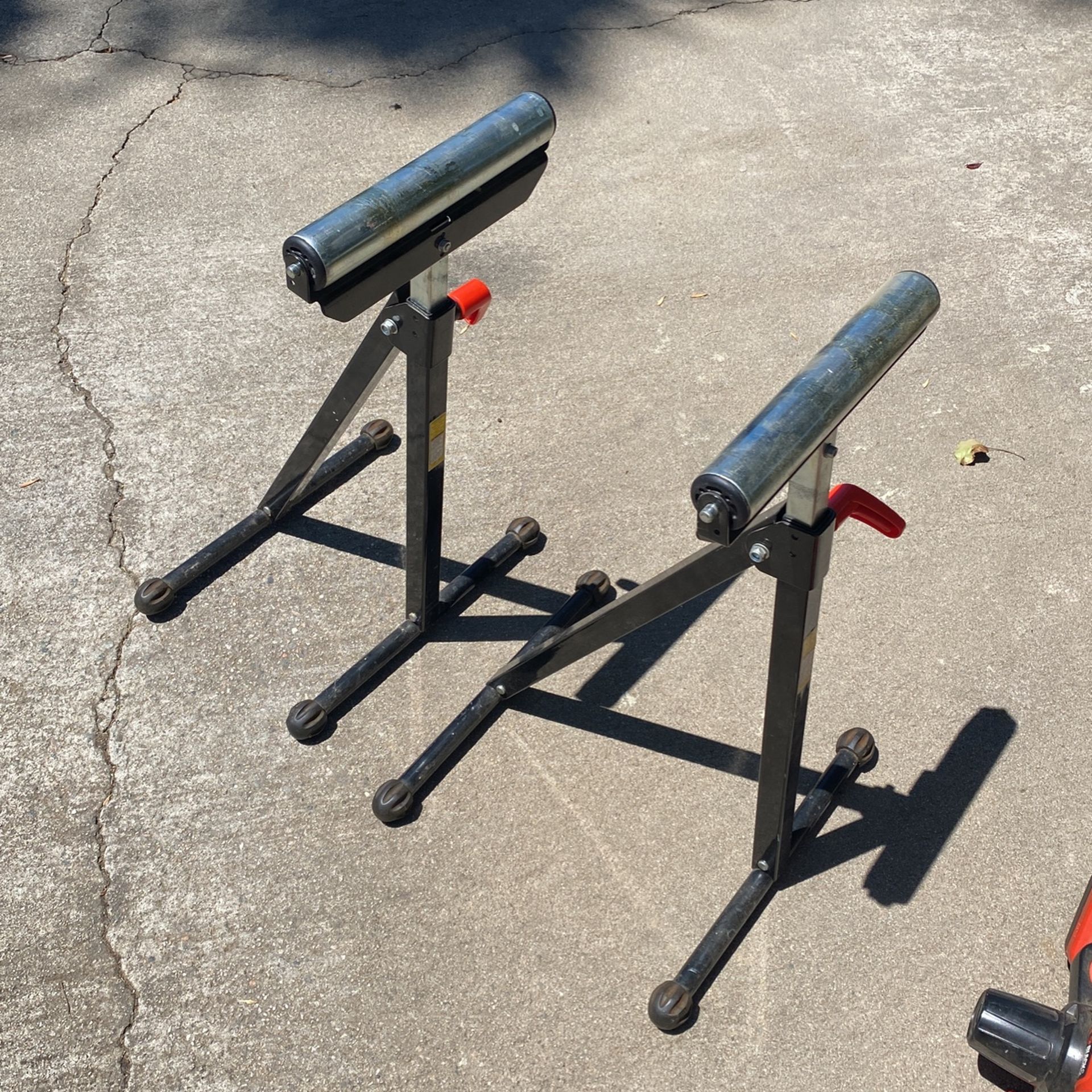Adjustable Height Saw Horses Adjustable Height, Leveling Rollers