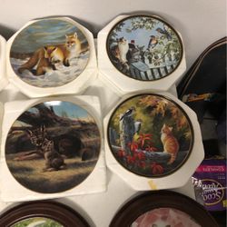 Huge Lot Bradford Exchange Collector Plated Cats And Birds $5 Each