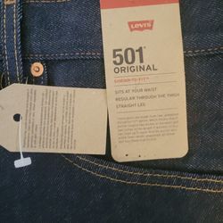 Levi's 501 Shrink To FIT NEW 38X30 Color:  Rigid - Dark Wash - Non Stretch