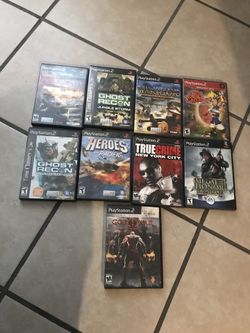 PS2 Games LIKE New and Excellent conditions.
