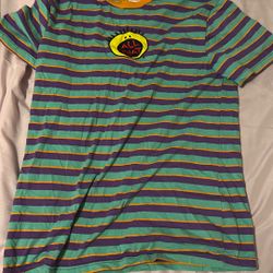 M Nickelodeon Shirt Mens Small All That Orange Purple Green Striped TV Comedy