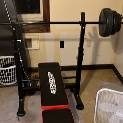 Fully Adjustable Bench And Weights 