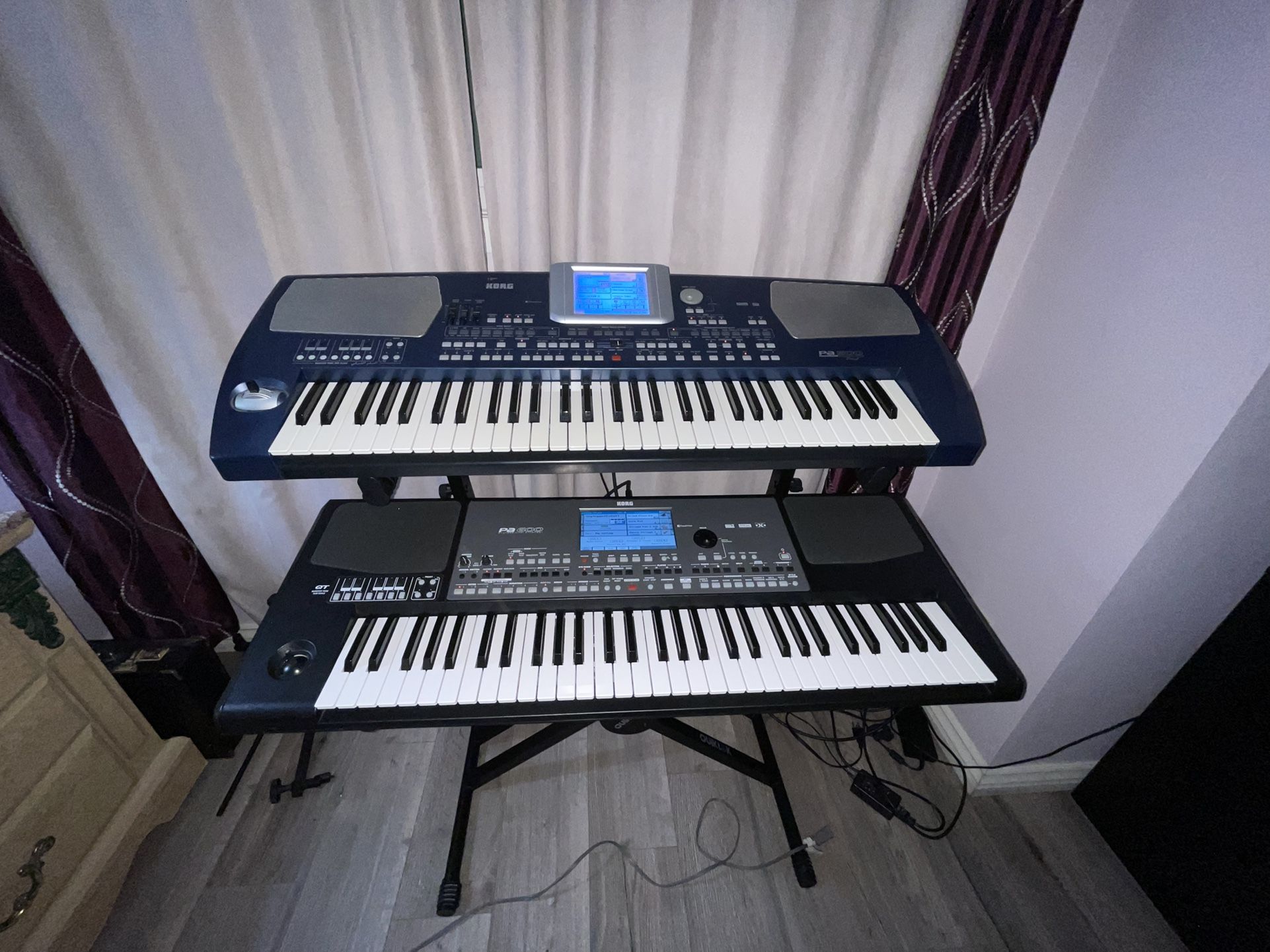 Two Keyboards w/ Cover & Double Stand