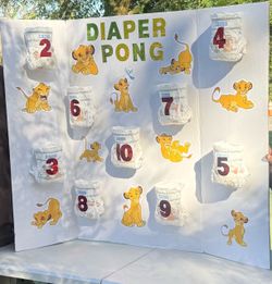 Baby Shower Diaper Pong (Simba)