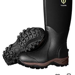 TIDEWE Rubber Neoprene Boots Men And Women, Waterproof Durable 6mm Neoprene Boot, Rain Boot Hunting Boot Arctic Outdoor Boot