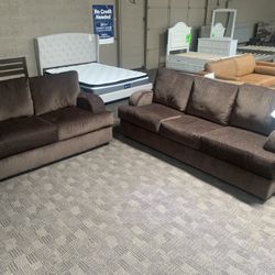 Chocolate Brown Sofa Set 