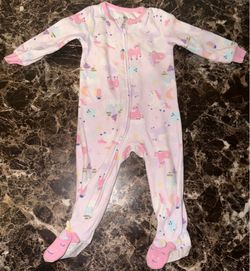 Kids Headquarters 18M Unicorn Fleece Footie Pajamas Pink Sleeper