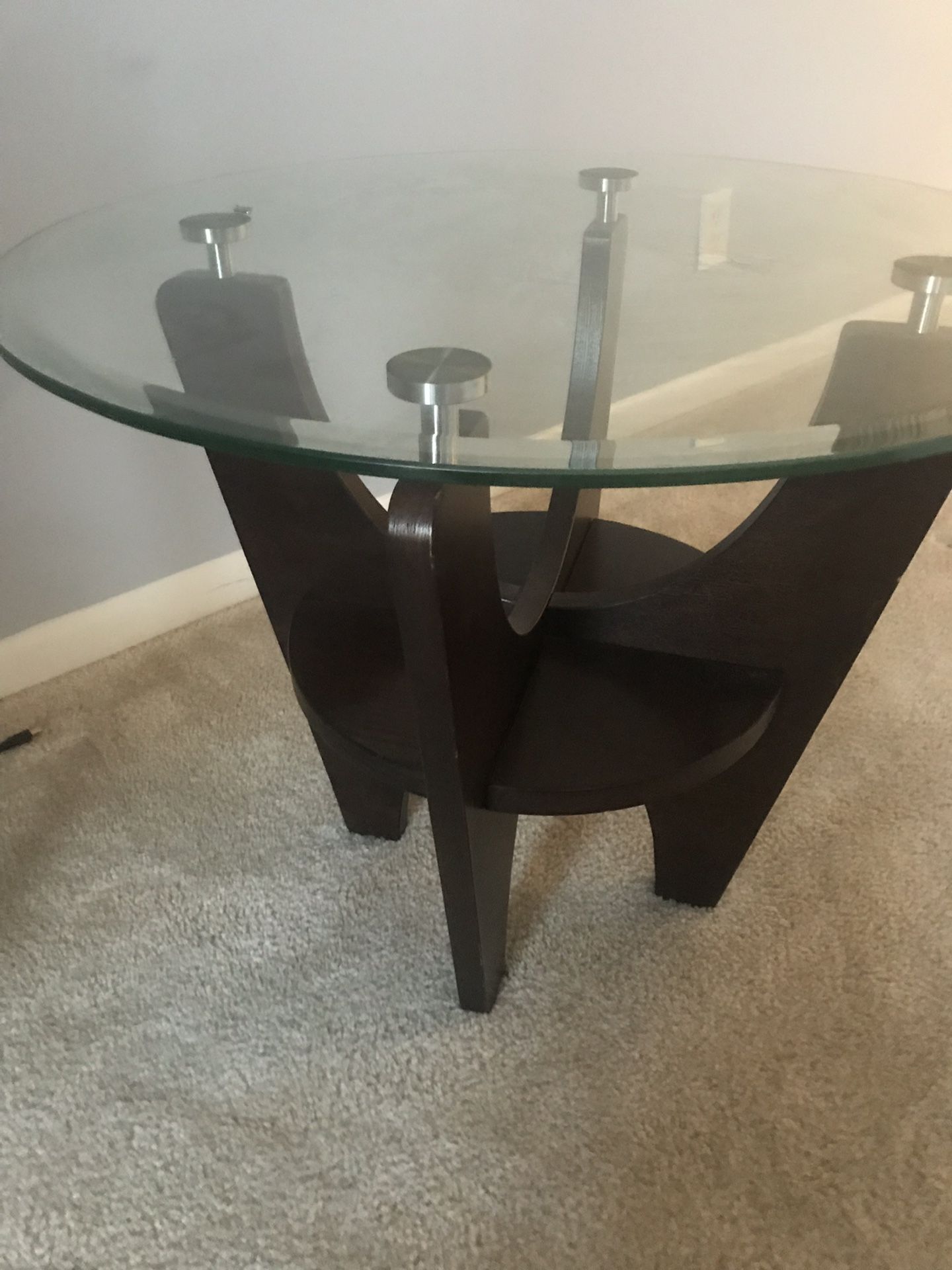 Glass coffee table